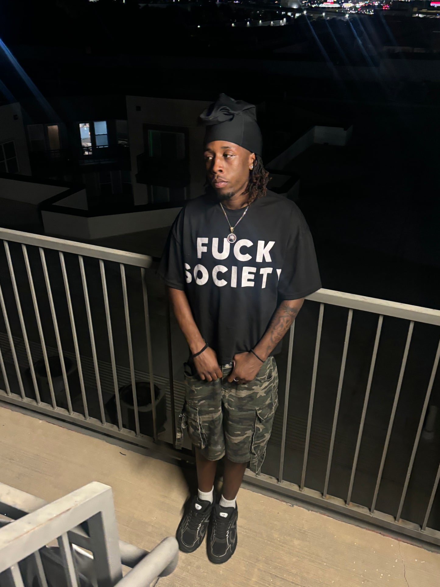 FUCK SOCIETY TEE (Black)